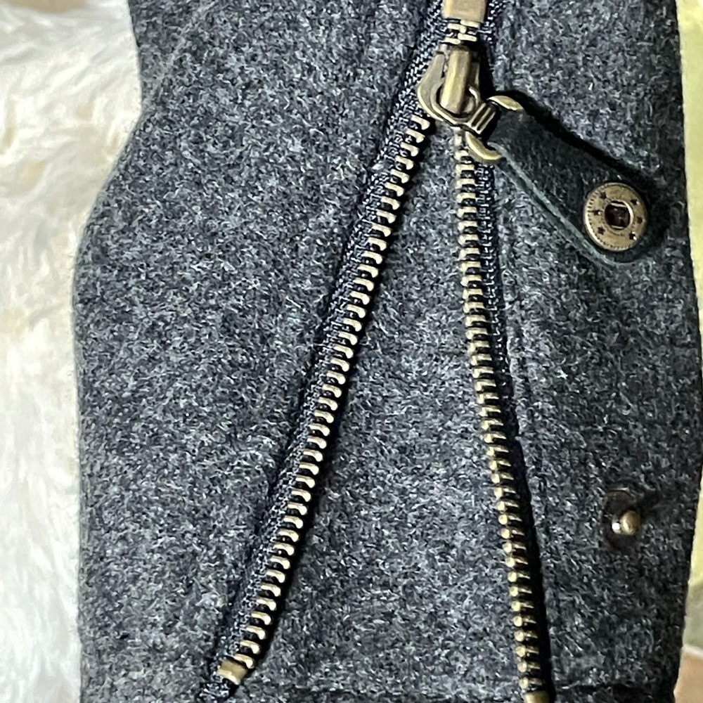 HARLEY DAVIDSON GREY  WOOL/RAYON BLEND COAT - Picture 7 of 12